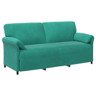 vidaXL Sof&aacute; De 3 Plazas Tuquesa 198 X 83 X 95 Cm Terciopelo Vidaxl