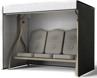 OEM Columpio De Jard&iacute;n De 2 Plazas 210d Y Funda Para Columpio, Funda Para Hamaca De Exterior Duradera E Impermeable Con Parasol Con Protecci&oacute;n Uv