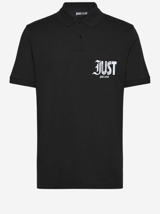 Just Cavalli Baumwoll-Poloshirt mit Logo