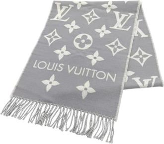 Louis Vuitton Pre-owned Stole - Dames - Vintage Accessoires - Grijs - ONE Size - Wol - Vintage