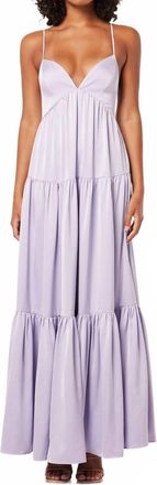 Elliatt Moira Tiered Dress In Lavender