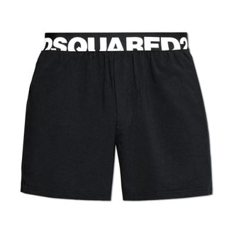 Dsquared2 Bottoms, male, Black, Size: 2XL Cotton Boxers With Logo