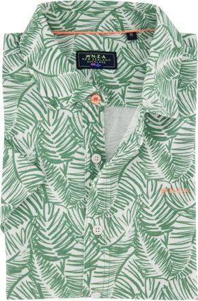 N-Z-A- NEW ZEALAND AUCKLAND Overhemd New Zealand groen casual met print