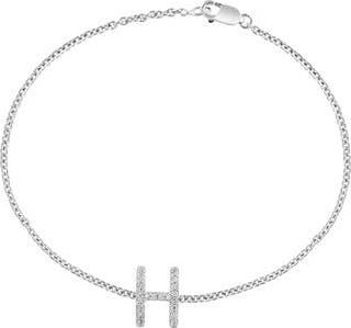 Effy H Initial Diamond Bracelet in Silver at Nordstrom Rack, Size 7.5