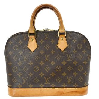 Louis Vuitton Alma Handbag Monogram Canvas Brown Canvas Handbag (Pre-Owned)