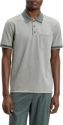 Theory Birds Eye Polo in Pine Grove Multi at Nordstrom, Size Xx-Large