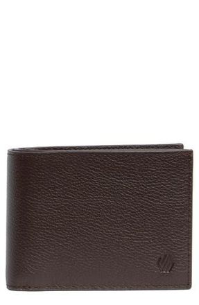 Johnston & Murphy Pebbled Leather Bifold Wallet in Dark Brown at Nordstrom Rack