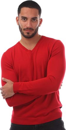 HUGO BOSS Heren Boss Batisse-E V-hals trui in Rood