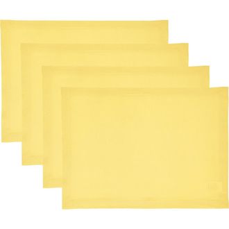 Solino Home Linen Placemats - Fete, 14 x 19 in Sunshine Yellow at Nordstrom, Size Medium