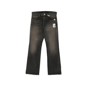 Miharayasuhiro Patch-detail Whiskered Jeans