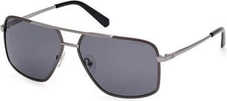 Guess Sunglasses, male, Gray, 60 MM, Aviator Metal Sunglasses