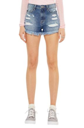 Kancan Odyssey Ultra High Rise Shorts in Medium Wash at Nordstrom, Size 24