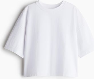 H&M Kastiges T-Shirt - White