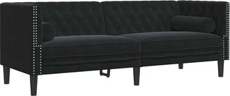 vidaXL Sof&aacute; Negro 194 X 74,5 X 70,5 Cm Terciopelo Vidaxl