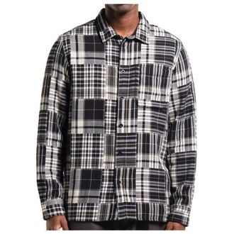 Dedicated Shirt Rute Flannel Patchwork Hemd f&uuml;r Herren | grau