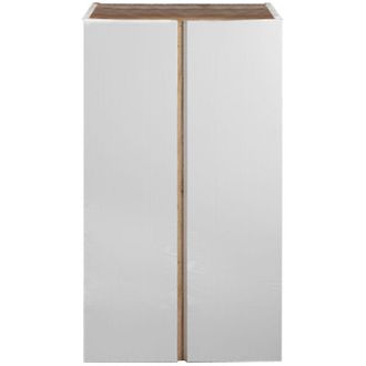 Calicosy Zapatero Entrada Armario 2 Puertas 70x35x111cm Blanco Brillante Madera Indy