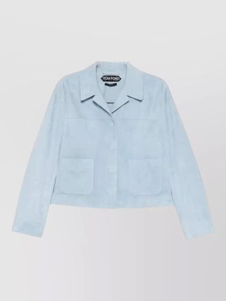 Tom Ford lamb leather cropped jacket