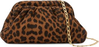 Reiss Mia Suede Frame Clutch in Animal at Nordstrom