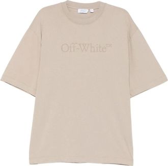 Off-white T-shirt con Logo Emboss&eacute; - - Tops - Uomo - Beige - 2XL