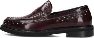 Stefano Lauran Rode Loafers voor Stijlvolle Vrouwen - Dames - Loafers - Rood - 38 1/2 EU - Wol - Schoenen