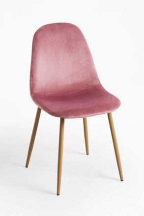 Regalos Miguel Sillas Comedor - Silla Teok Terciopelo - Rosa