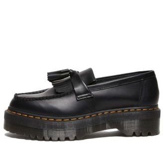 Dr. Martens Adrian Leather Platform Tassel Loafers Black Smooth 27989001