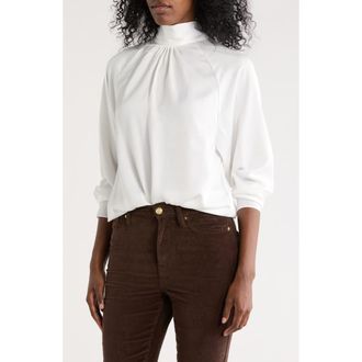 DKNY Sueded Satin Top in Ivory at Nordstrom Rack, Size X-Large