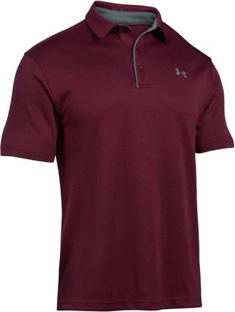 Under Armour Mens Tech Polo In Maroon