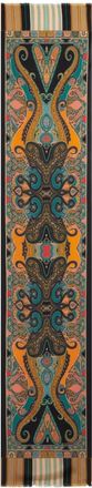 Etro paisley-print silk scarf - Black