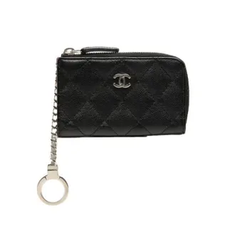 Chanel Pre-owned Wallets, female, Black, Size: ONE SIZE Pre-owned Quilted Coin Pouch