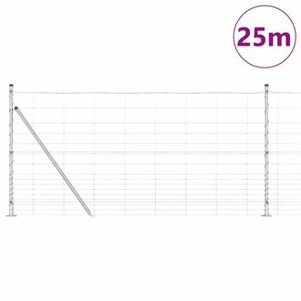 Berkfield Home Modern Field Fence 1.2x25 m Galvanised Steel in Silver