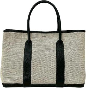 Herm&egrave;s Bolso Tote Pre-owned Garden Party PM de lona Toile H y cuero - Pre-owned - Mujer - Beige - ONE SIZE