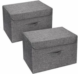 OEM Juego De 2 Cestas De Almacenamiento Lavables Y Plegables Para Ropa, Ideales Para El Hogar, La Oficina, La Habitaci&oacute;n De Los Ni&ntilde;os, El Vestidor Y El Do