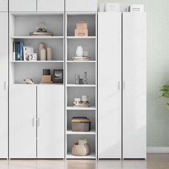 Berkfield Home Highboard White 40x41x185 cm Engineered Wood | Size: 40 x 41 x 185 cm