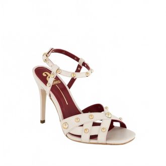 Andrea Womens Ankle-Strap Heeled Sandal In Bone