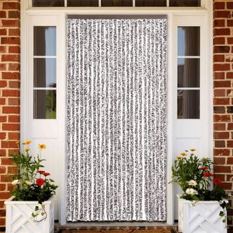 vidaXL Vidaxl - Cortina Antimoscas Chenilla Marr&oacute;n Y Beige 100x200 Cm