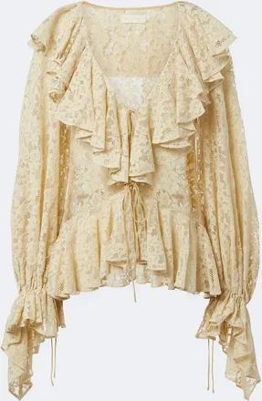 De La Vali Mija ruffled lace blouse