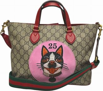 Gucci Bosco Patch Canvas Shoulder Bag Size M