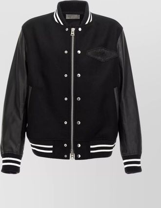 sacai gonz bomber jacket leather sleeves