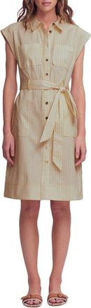 Boden Short Belted Shirt Dress in Stripe at Nordstrom, Size 10