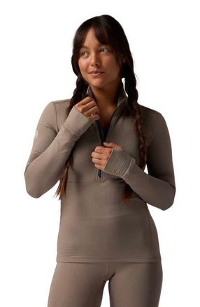 Backcountry Pines Micrrid Ultra-Lt Baselayer 1/4-Zip Top - Womens in Fallen Rock at Nordstrom, Size X-Large