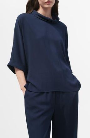 Mango Oversize Flowing Top in Navy at Nordstrom Rack, Size 6