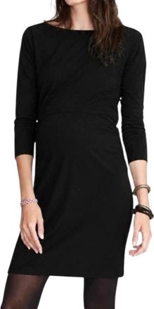 Hatch The Mila 3/4 Sleeves Dress In Black