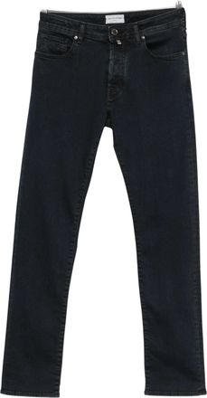 Jacob Cohen Straight-Leg Jeans with Logo Patch and Timeless Appeal
