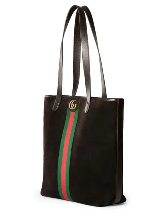 Gucci Mens Shoulder Bag Ophidia Dark Brown Calf Skin