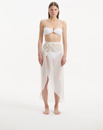 Moeva Xander Cover Up Pareo Resortwear in White at Nordstrom, Size X-Large Eu