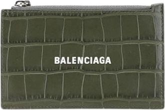 Balenciaga Pre-owned Card Case - Heren - Vintage Accessoires - Groen - ONE Size - Leer - Vintage