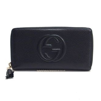Gucci Black Leather Long Wallet (Bi-Fold) (Pre-Owned)