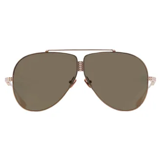 Valentino XVI G-15 Gold Flash Mirror Pilot Unisex Sunglasses VLS-100 B 64