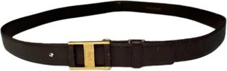 Saint Laurent Pre-owned Leather Belt - Dames - Vintage Accessoires - Bruin - ONE Size - Leer - Vintage